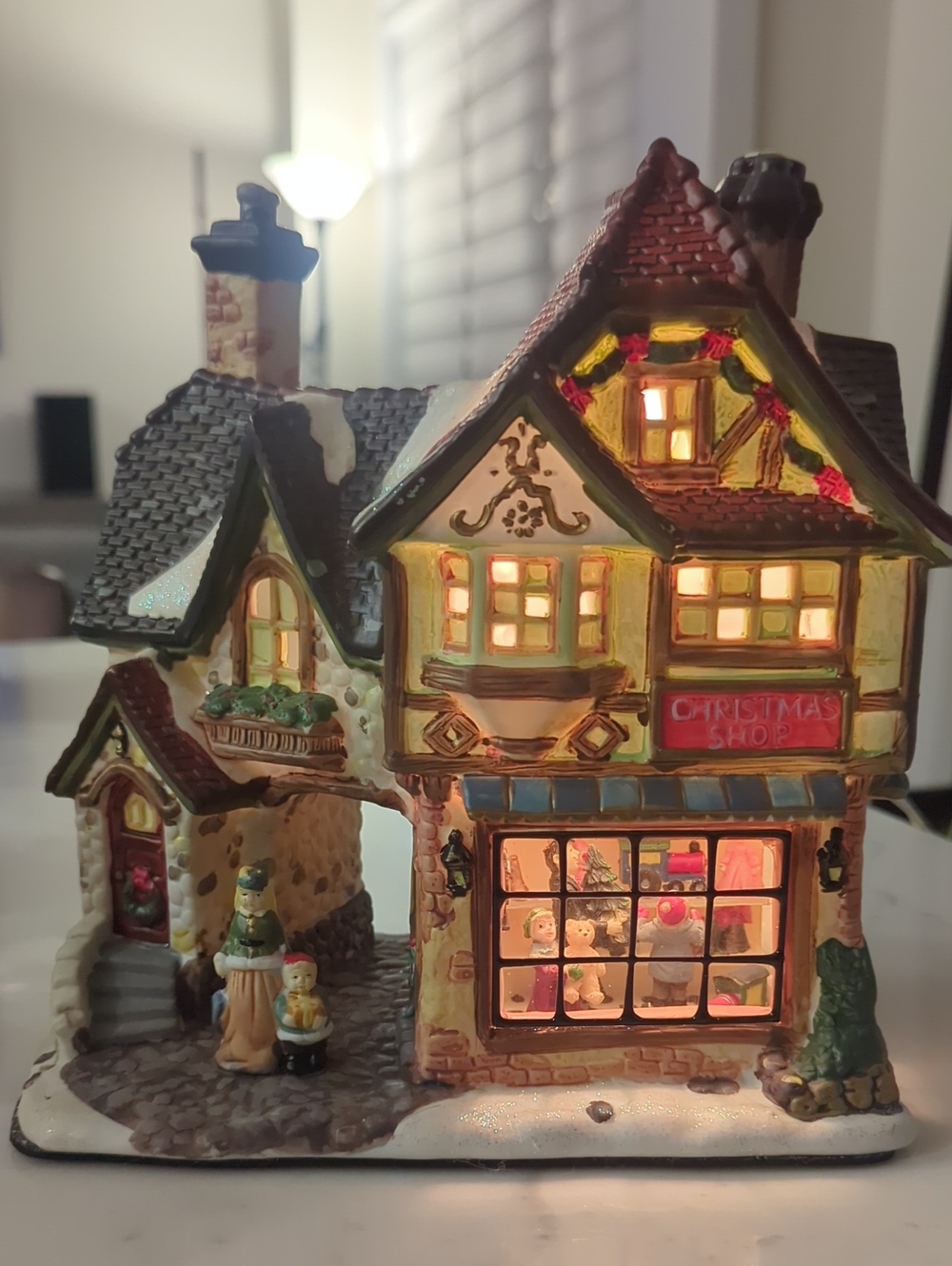 Christmas Street Victorian Christmas Shop House Building Interior Window Scene